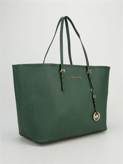 michael kors travel sadie green tote|michael kors ladies green totes.